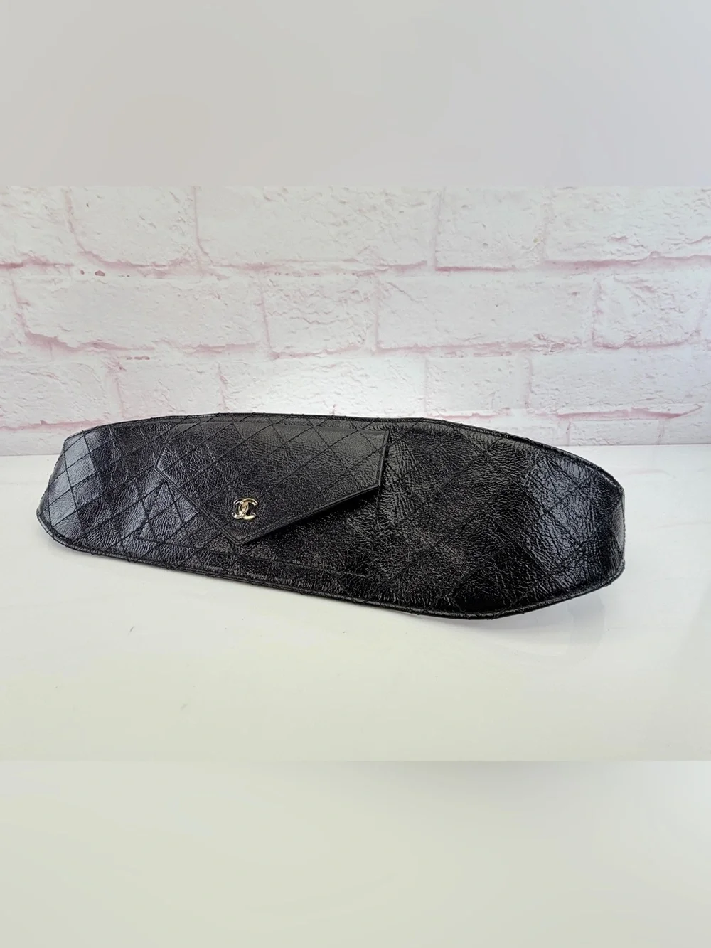 CHANEL 2025 Black Quilted Leather Waist Belt Bag with CC Logo